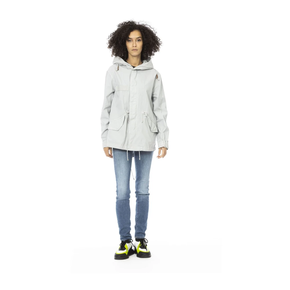 Mr&Mrs Italy Korte Parka Jas met Verstelbare Capuchon Gray Dames