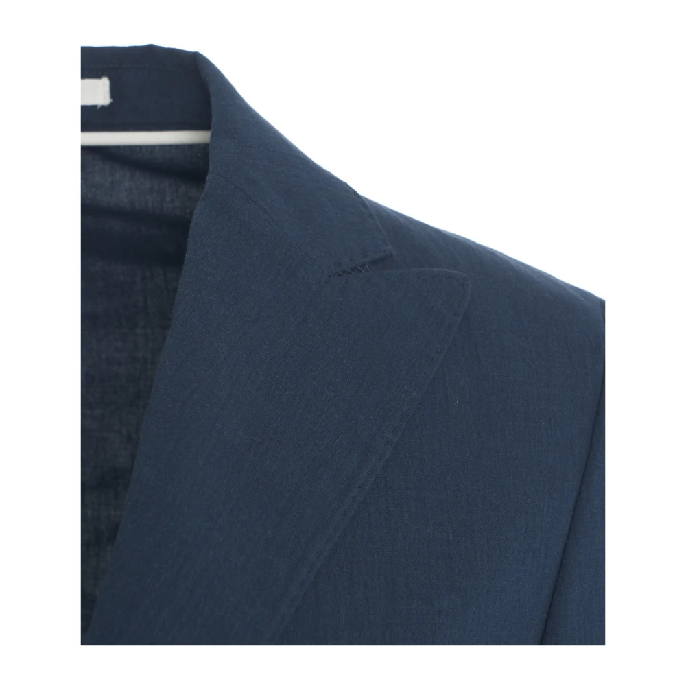 Paolo Pecora Blauwe Single-Breasted Blazer Stijlvol Ontwerp Blue Heren