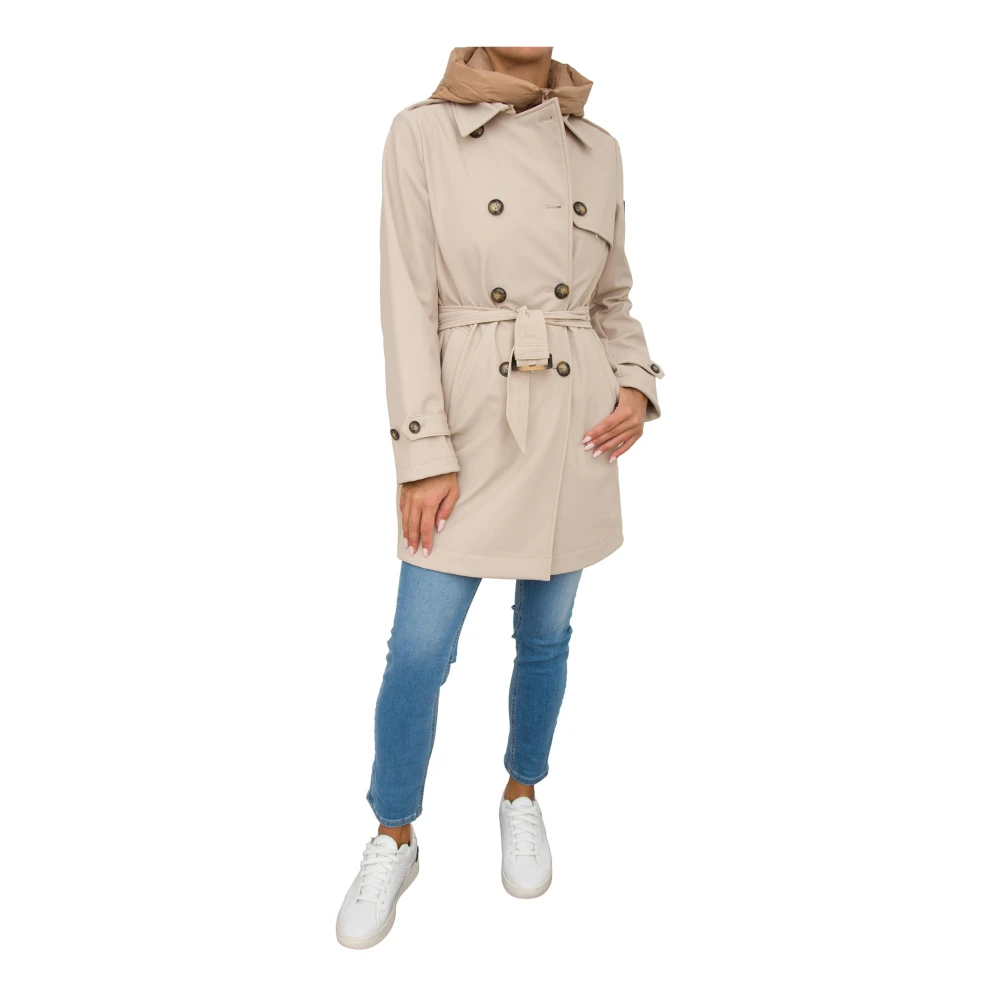 Dekker Beige Parka Trench Coat Beige Dames