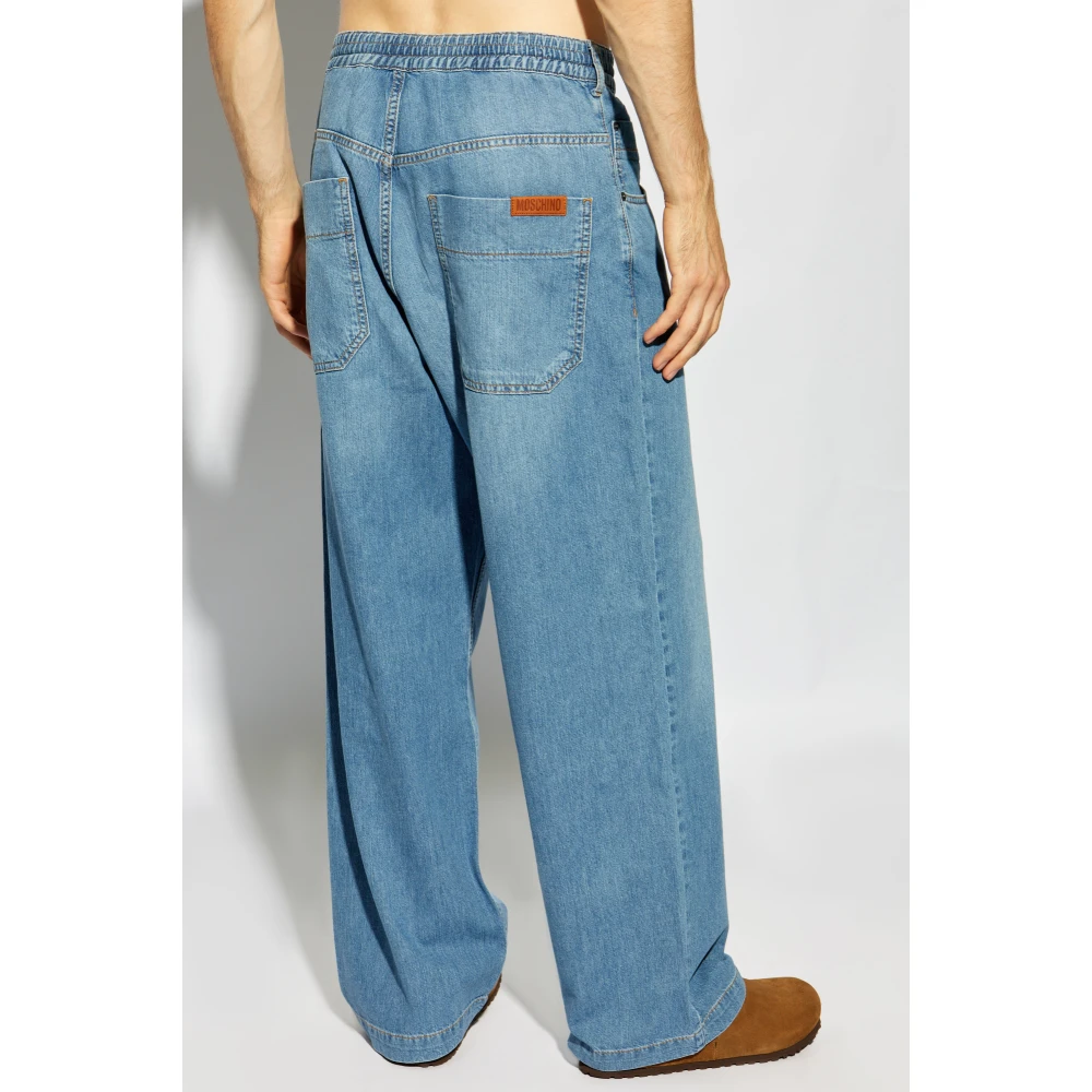 Moschino Wijde jeans Blue Heren