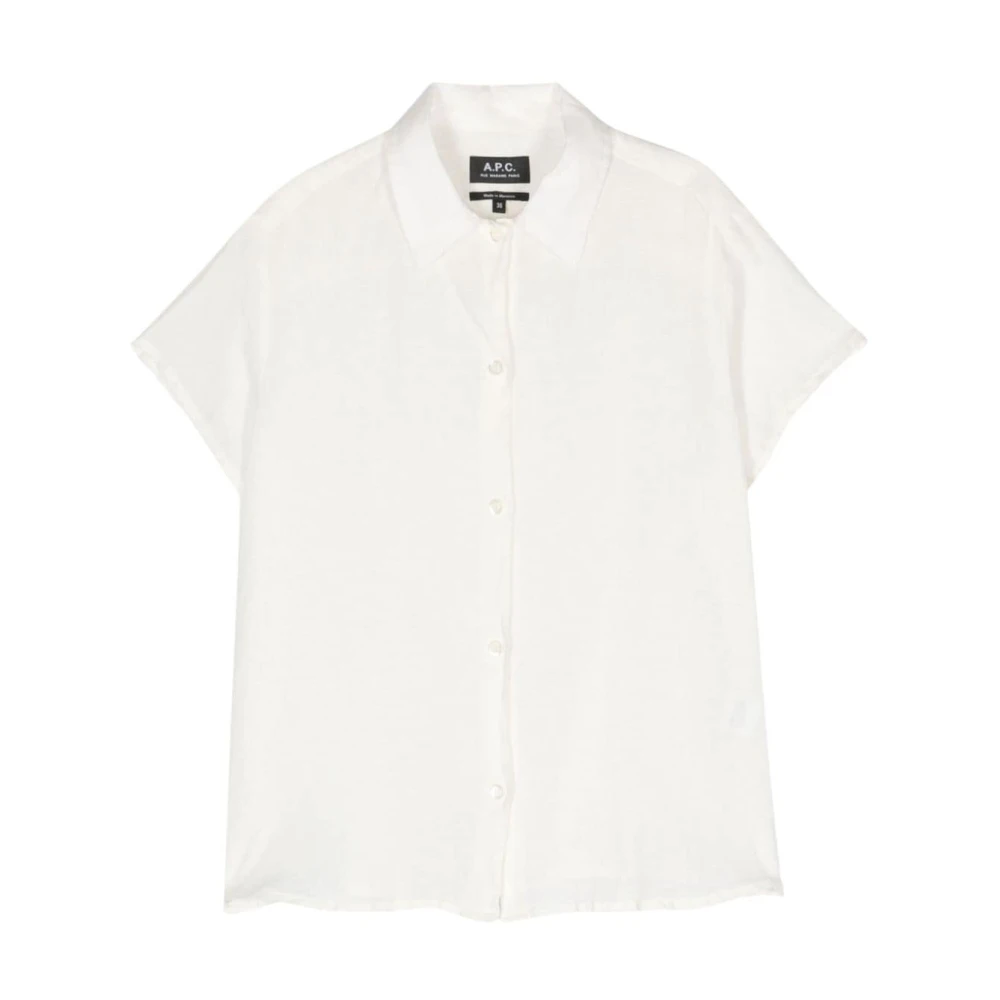 A.P.C. Vit Linneskjorta White, Dam