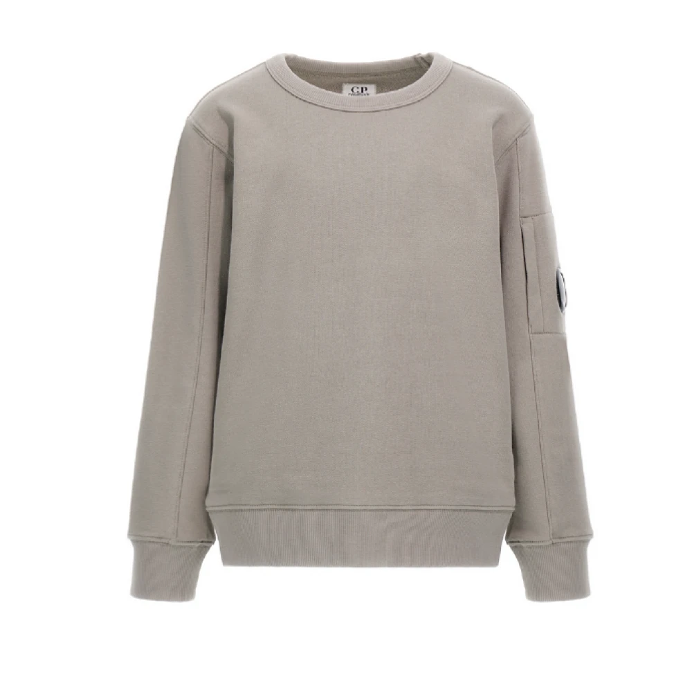 C.p. Company Boys Gray Kids Green Sweatshirt With Logo Patch - Kids Sweatshirts - 6 Y - Kids