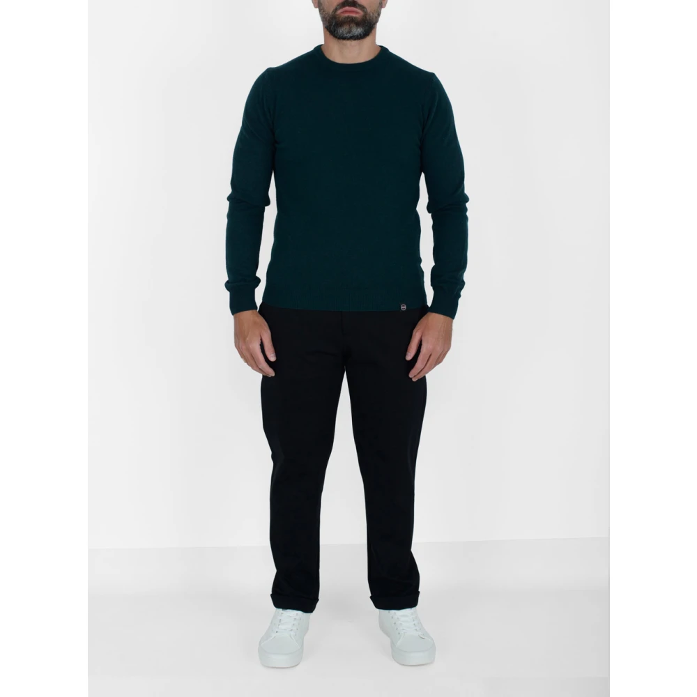 Colmar Groene Sweater Basic Ronde Hals Stijl Green Heren
