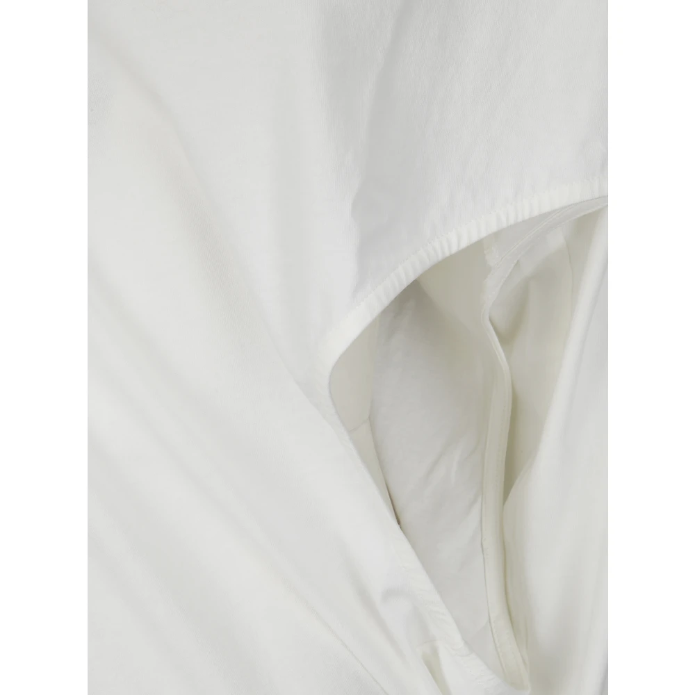 Courrèges Off-Shoulder T-Shirt White Dames