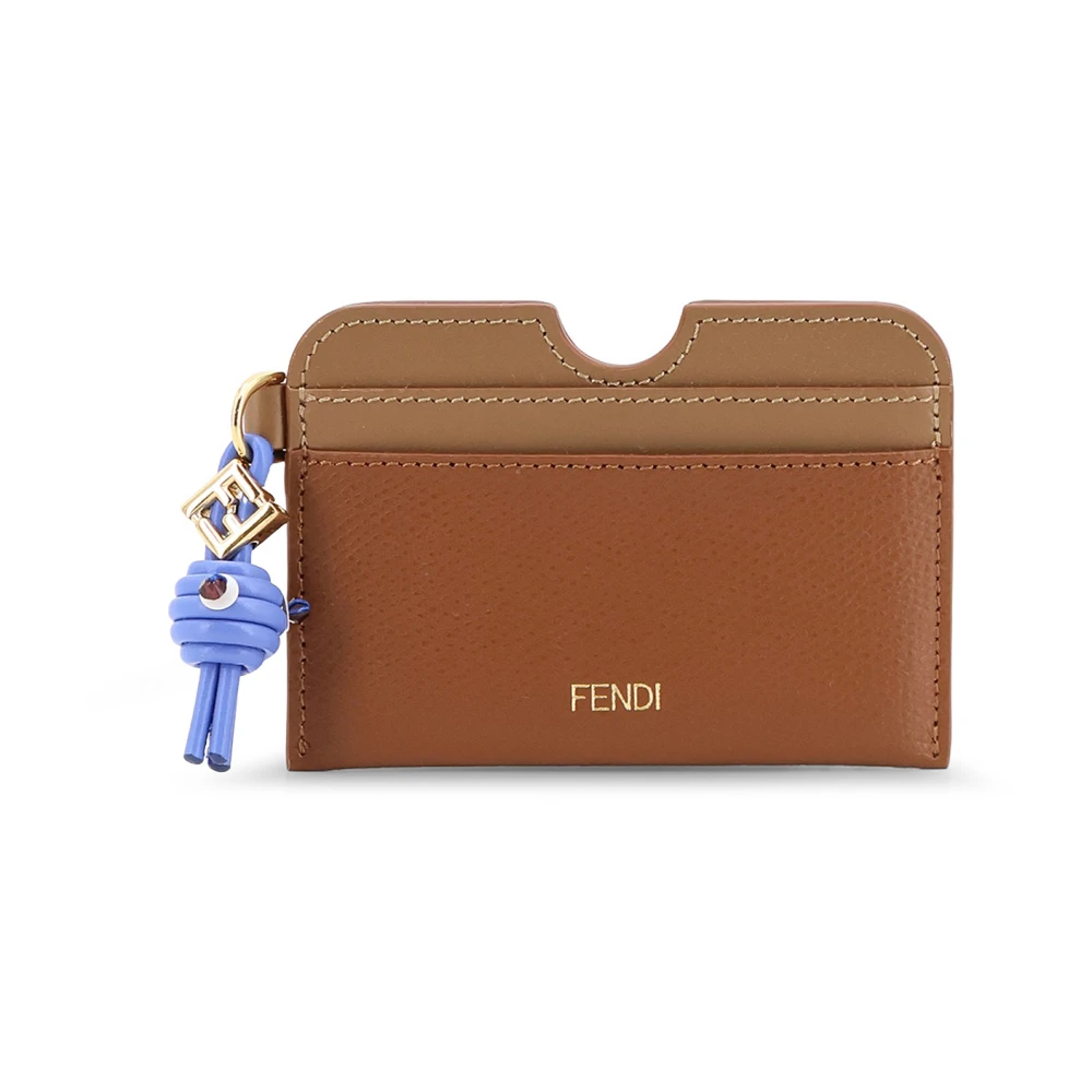 Fendi Vrouw Multicolor Accessoires Dames, Veelkleurig, One Size, Leer, Card Case Ff Diamonds