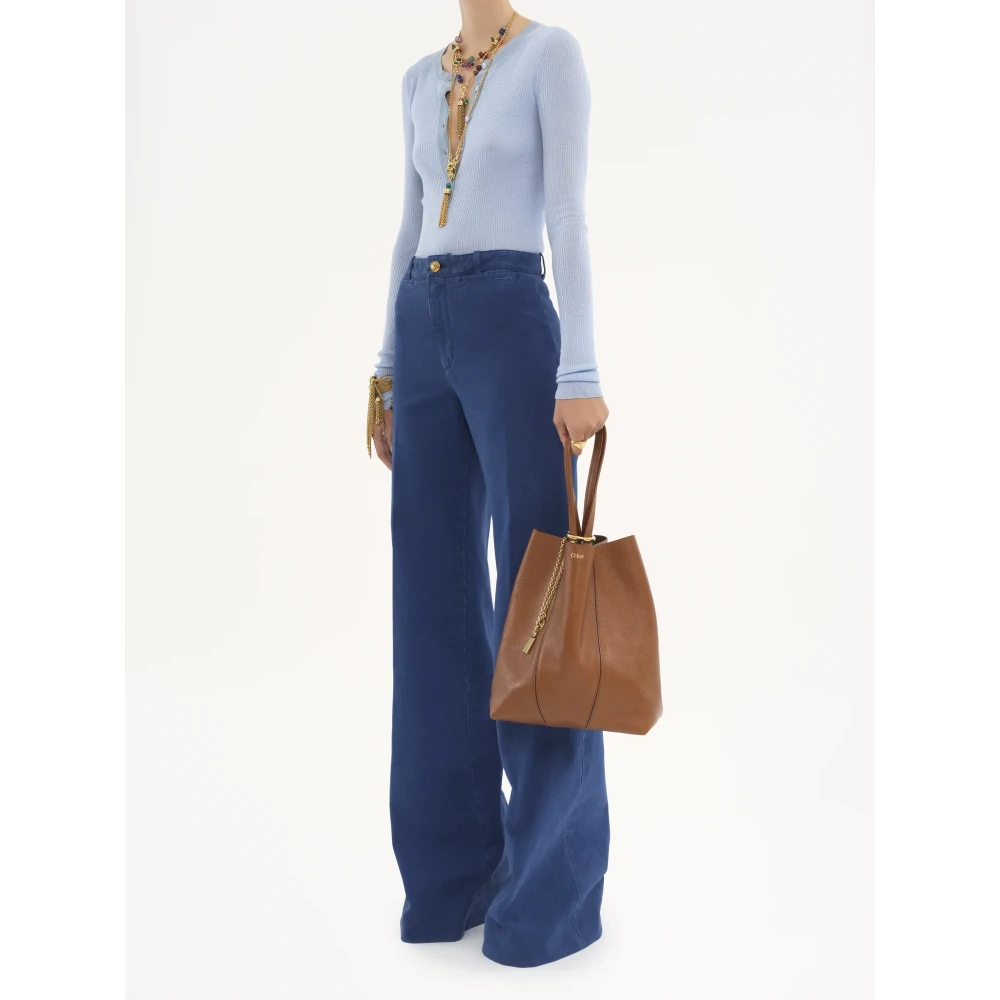 Chloé Bruine Spin Tote Tas Brown Dames