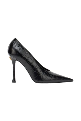 Croc-Embossed Pump With Monogram RC