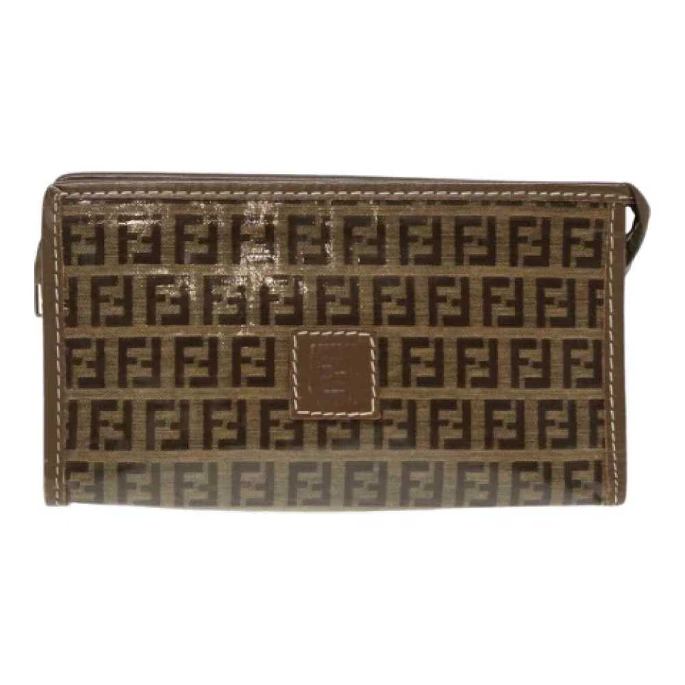 Fendi Vintage Pre-owned Canvas clutches Brown Dames