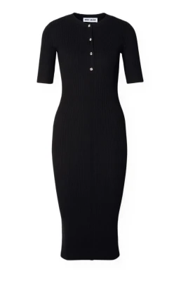 Button Rib Dress