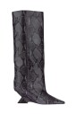 botte-tube-en-cuir-imprime-python