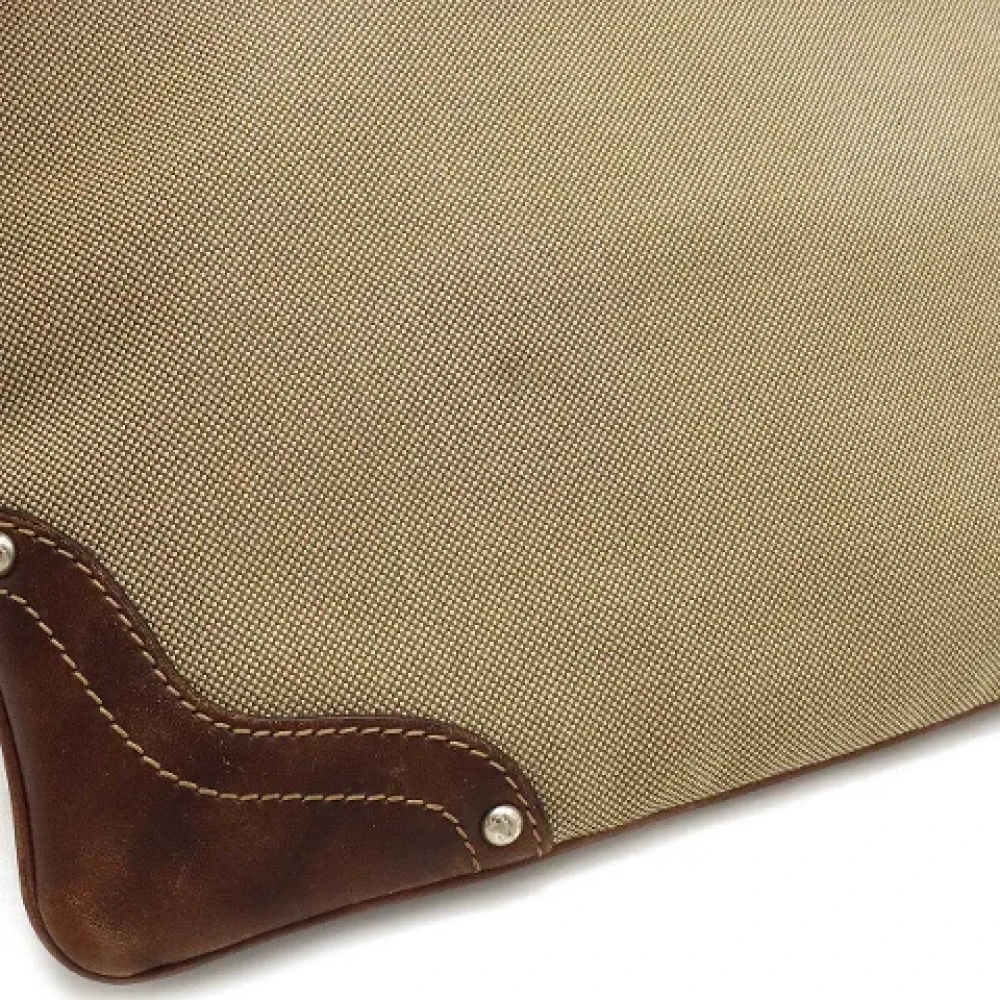 Prada Vintage Pre-owned Canvas crossbody-bags Beige Dames