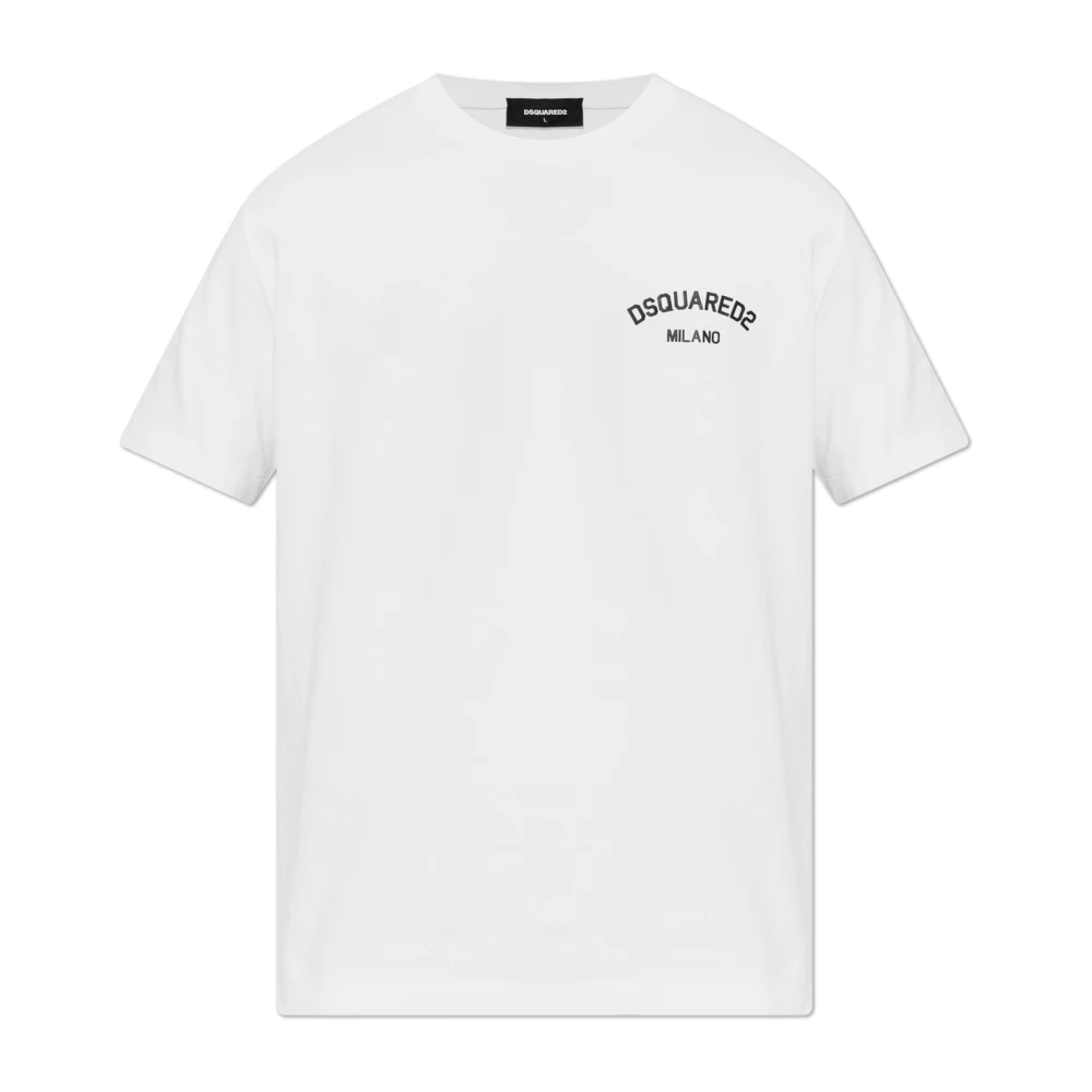 Dsquared2 Men's White T-Shirt With Logo - T-Shirts - S - Tops
