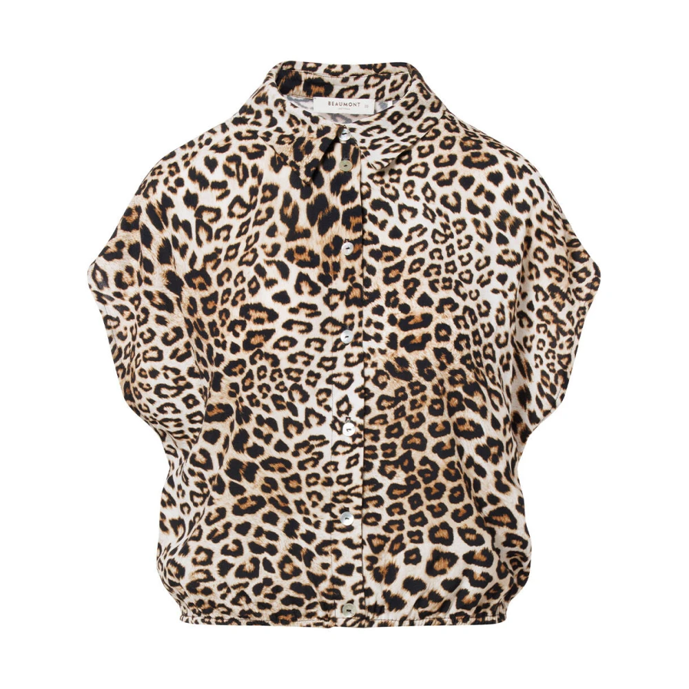 Beaumont Mariska Blouse Korte Mouw Beige Dames