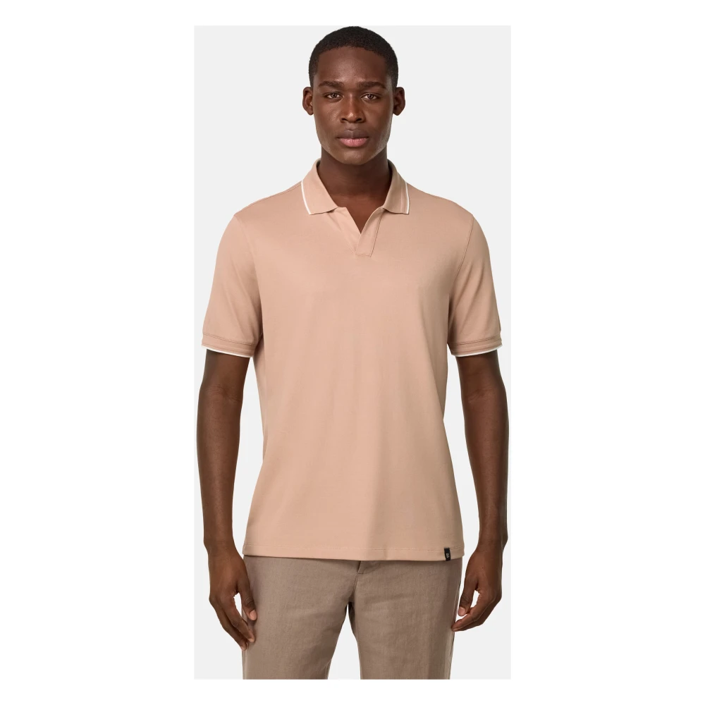Boggi Milano Hoogwaardig Piqué Polo Shirt Red Heren