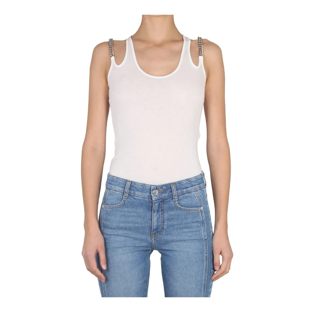 Stella Mccartney Kettingtop met Logodetail White Dames