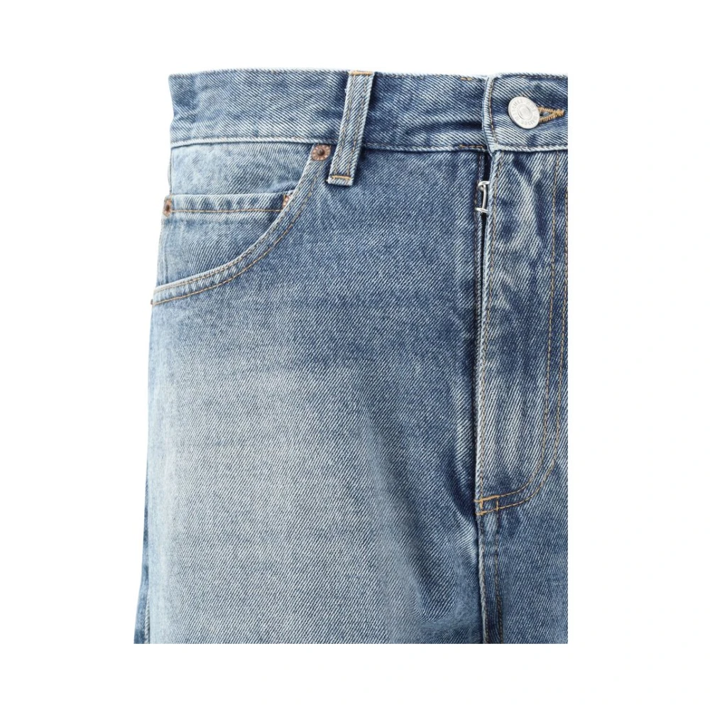 MM6 Maison Margiela Rechte Katoenen Jeans Blue Heren