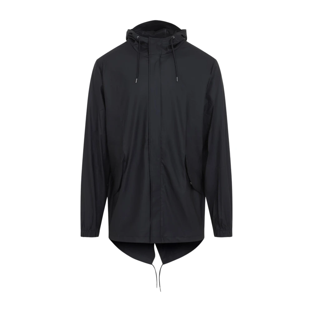 Rains Uomo Nero Giacca Fishtail 18010 - Immagine 5