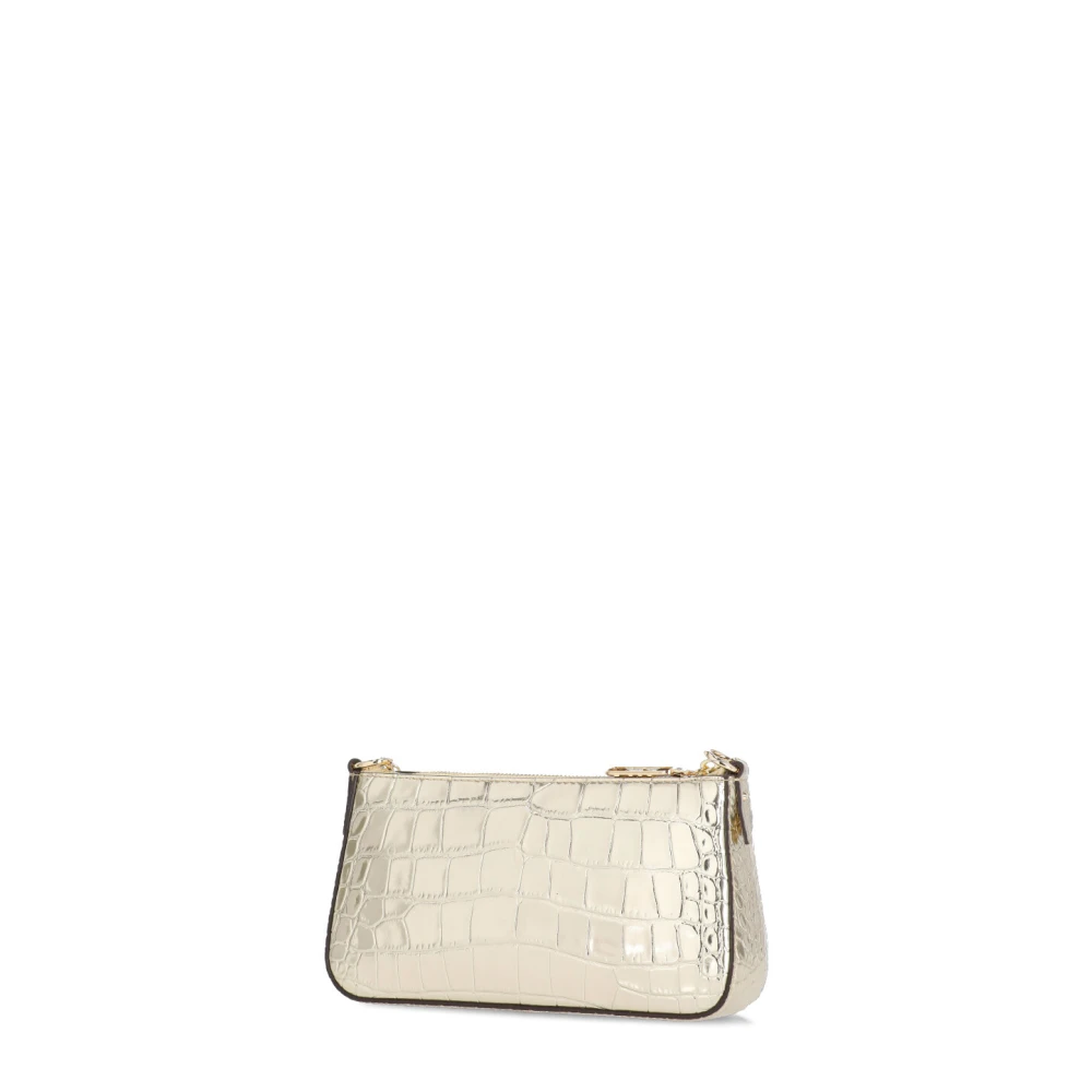 Michael Kors Gouden leren schoudertas met logo Yellow Dames