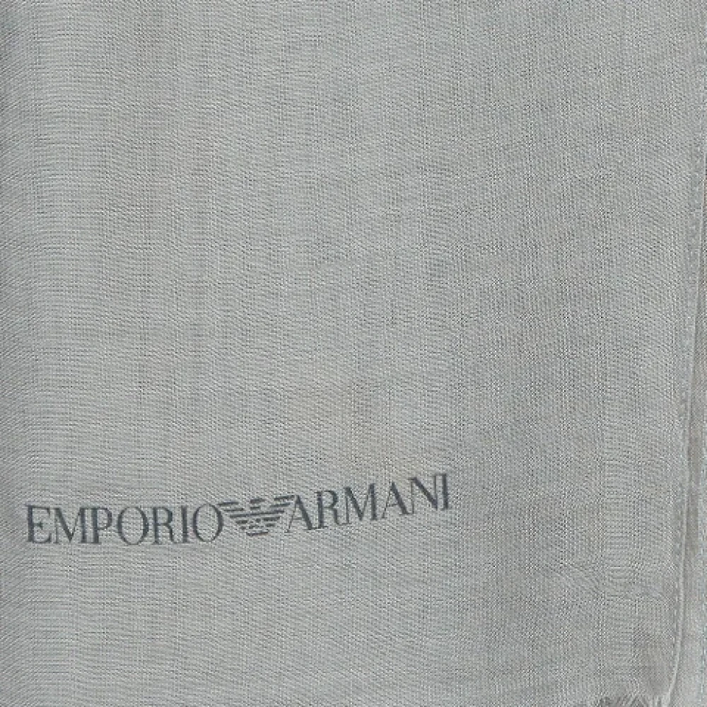 Armani Pre-owned Fabric scarves Gray Heren