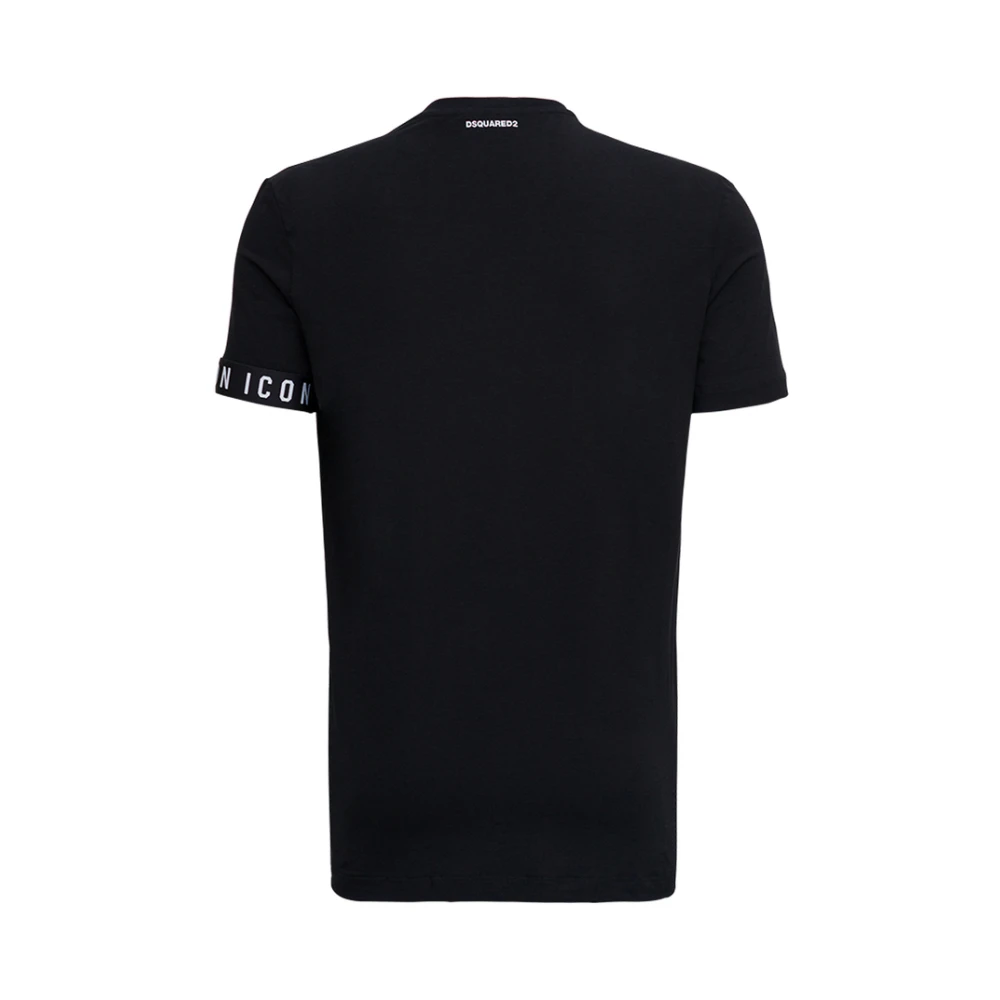 Dsquared2 Zwart Icon Ronde Hals T-Shirt Black Heren