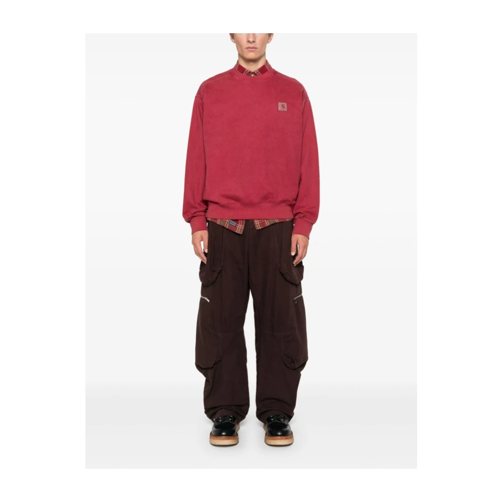 Carhartt WIP Stijlvol Sweatshirt voor Buitensportavonturen Red Heren
