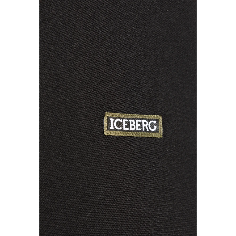 Iceberg Shirt met logo Black Heren