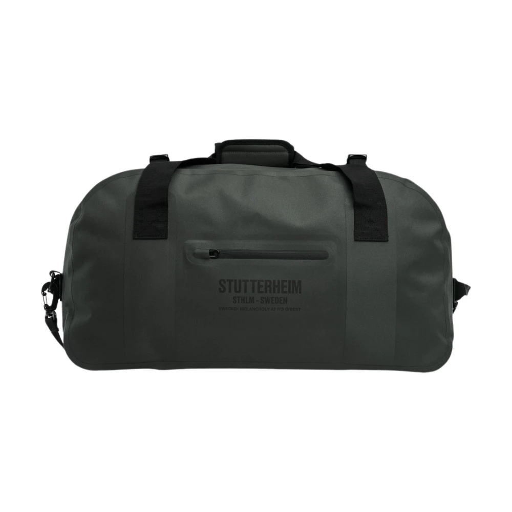 Stutterheim Waterdichte Duffel Tas met Voorvak Green Unisex