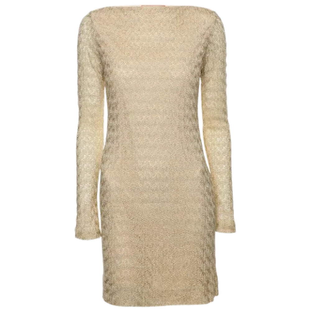 Missoni Pre-owned Lace dresses Beige Dames