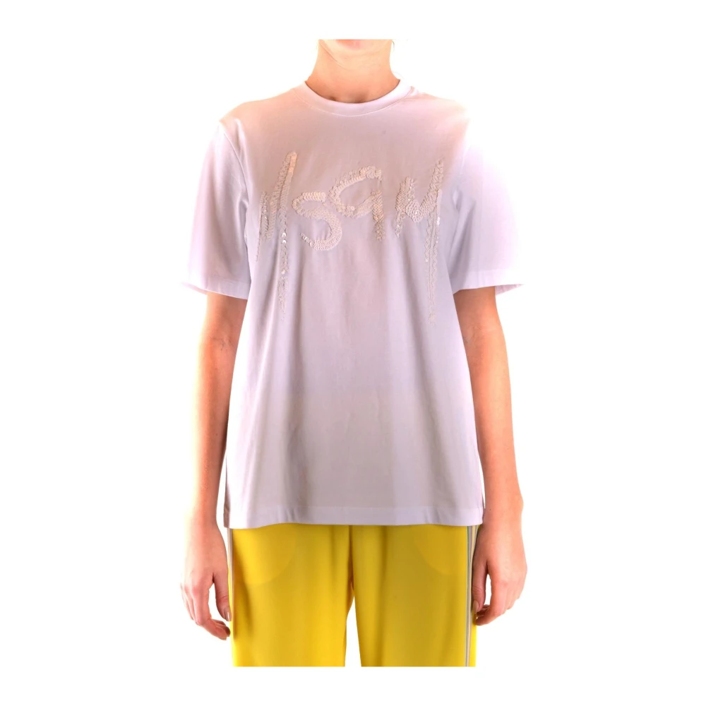 Msgm - Tops > T-Shirts - White - Msgm - Modalova