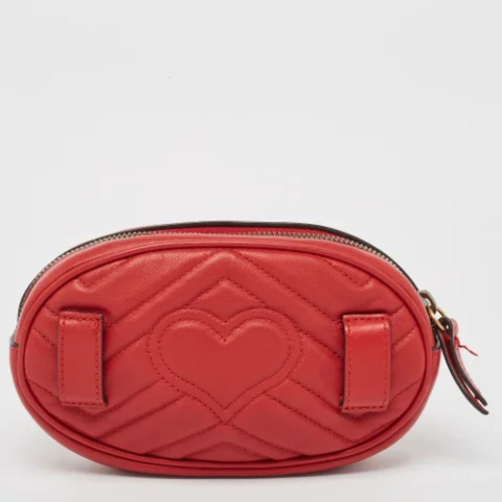 Gucci Vintage Pre-owned Leather handbags Red Dames