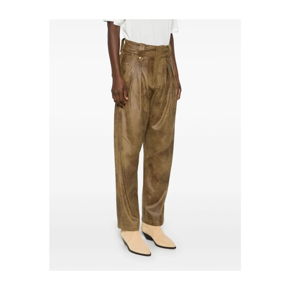 Isabel marant Wijde Gwen Bronzen Broek Brown Heren