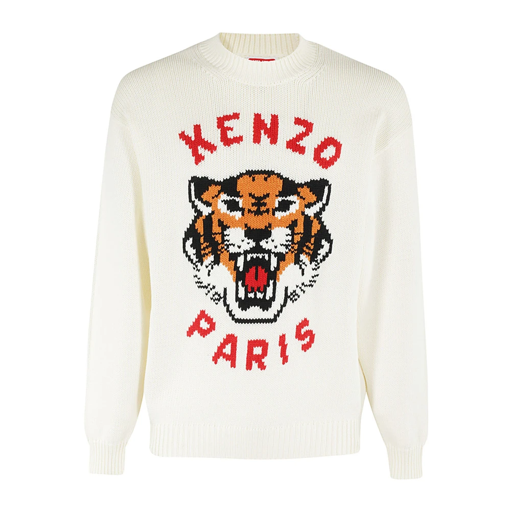 Kenzo Randig tröja för en stilren look White, Herr