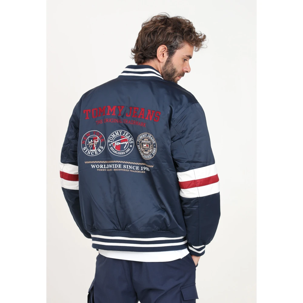 Tommy Jeans Blauwe Varsity Explorer bomberjack Blue Heren