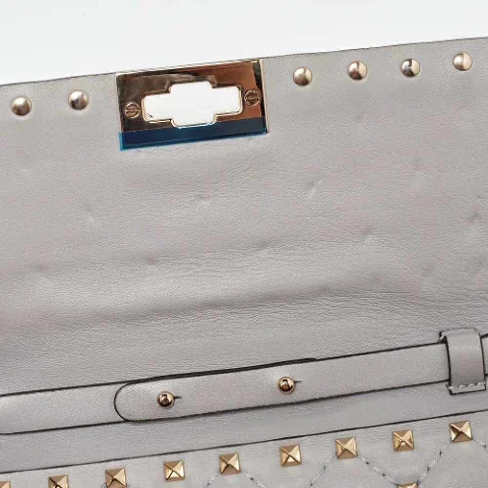 Valentino Vintage Pre-owned Leather shoulder-bags Gray Dames