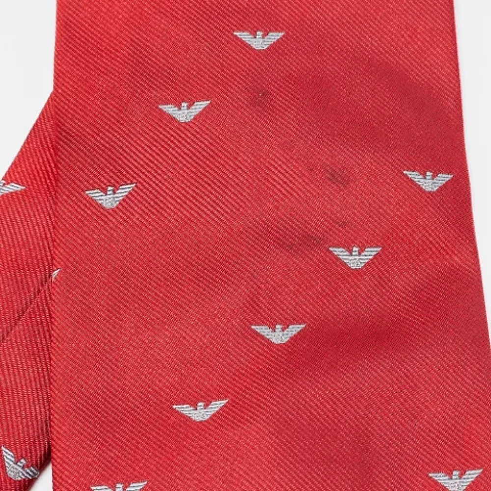 Armani Pre-owned Silk home-office Red Heren