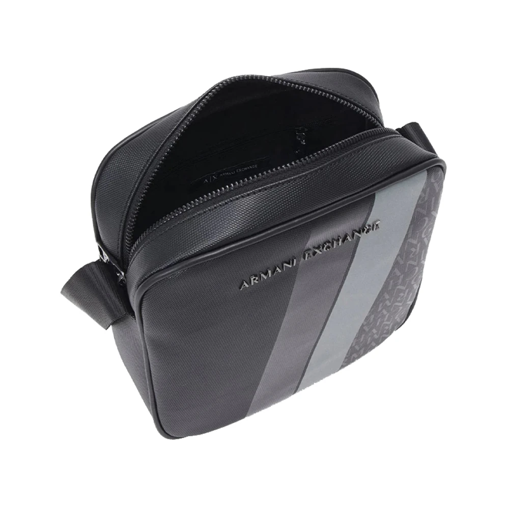 Armani Exchange Zwarte Crossbody Tas Minimalistisch Ontwerp Black Heren