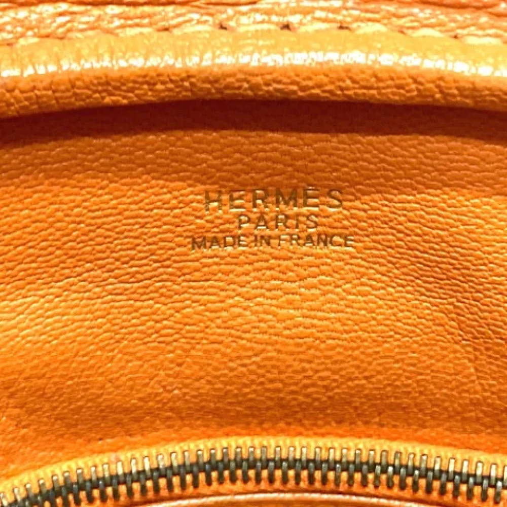 Hermès Vintage Pre-owned Leather handbags Orange Dames