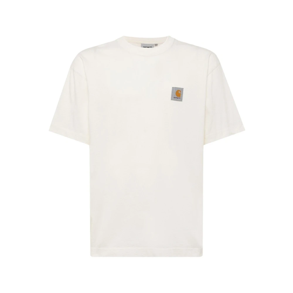 Carhartt WIP Premium Katoenen Crew Neck T-Shirt White Heren