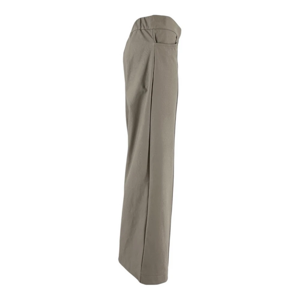 D.Exterior Cropped Faux Leather Broek Green Dames