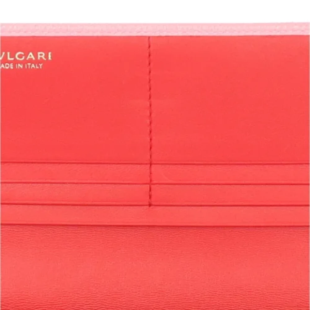 Bvlgari Vintage Pre-owned Leather wallets Pink Dames