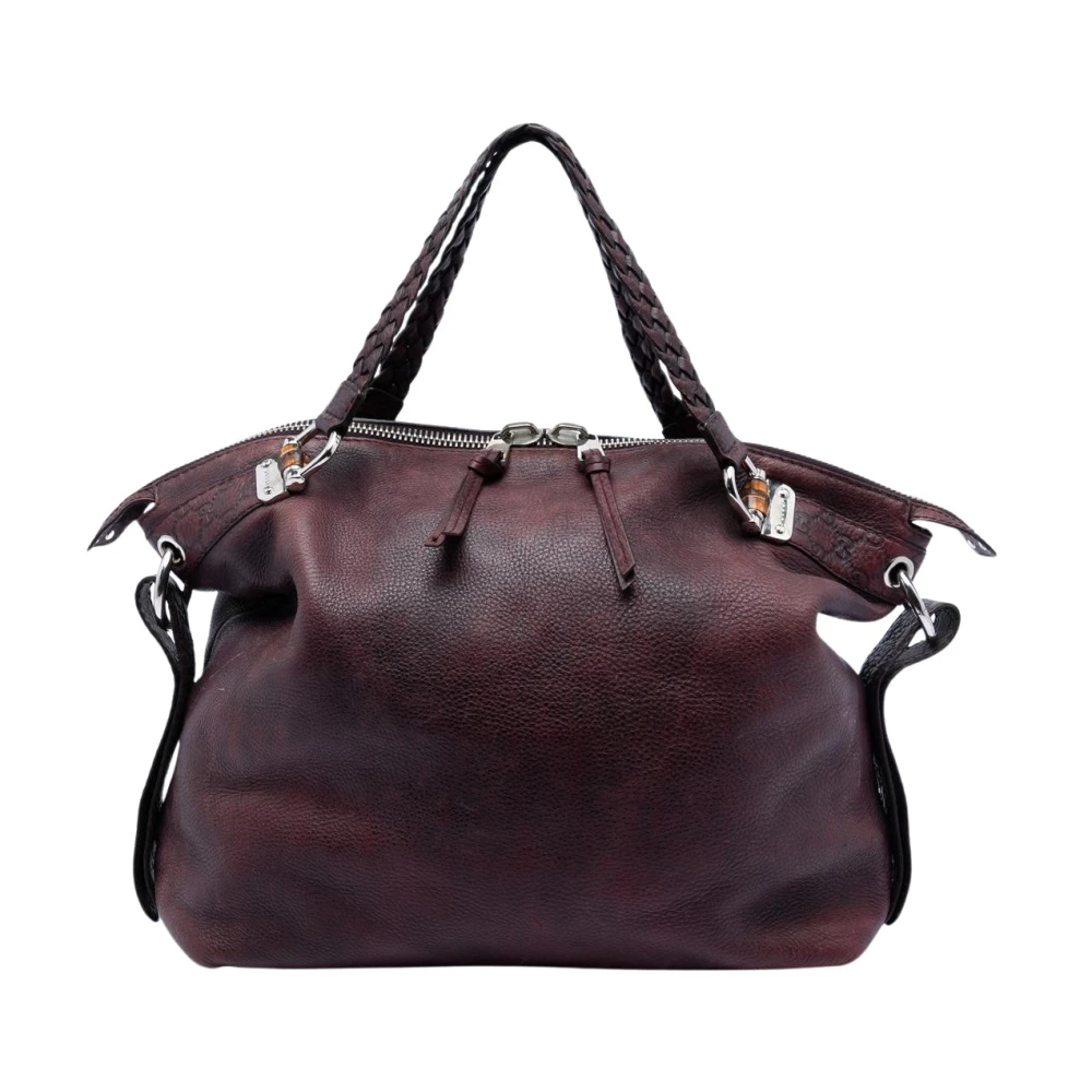 Gucci Vintage Women's Red Pre-Owned Leather Satchel