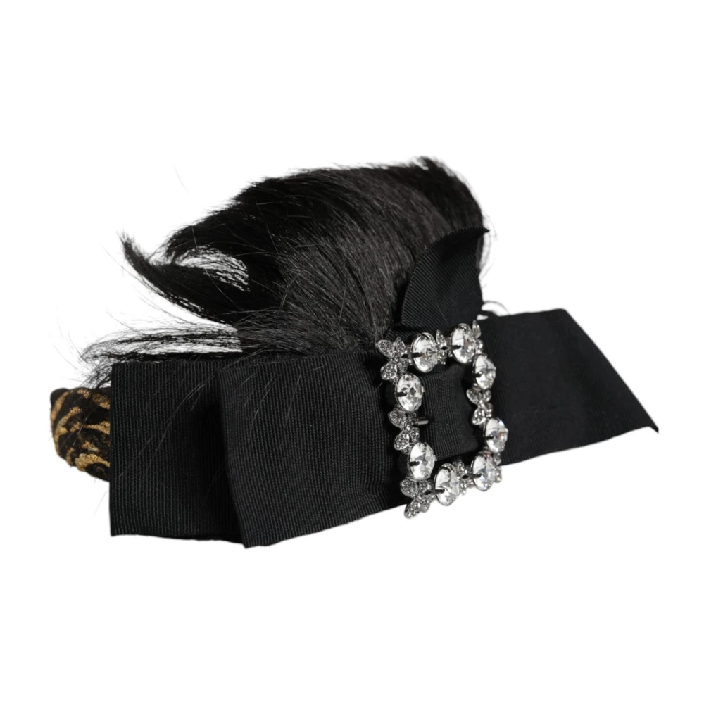 Dolce & Gabbana Multicolor Kristallen Haarband Black Dames