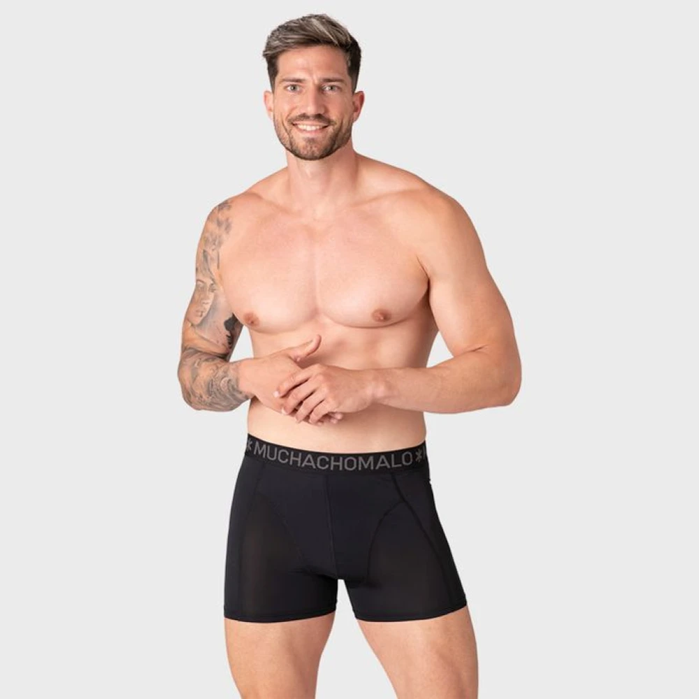 Muchachomalo Microfiber Boxershorts 3-Pack Black Heren