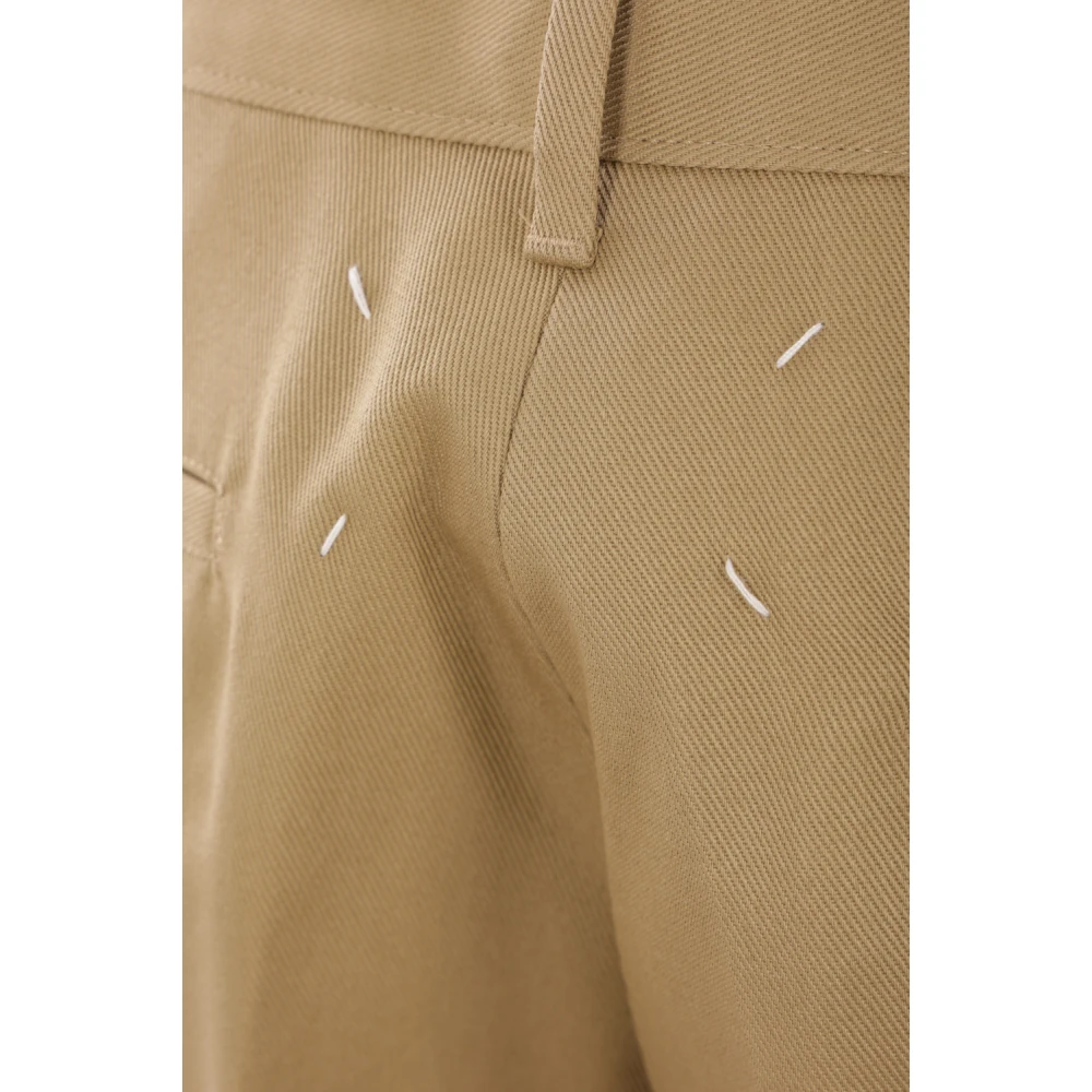 Maison Margiela Beige Chino Broek Skater Stof Beige Heren