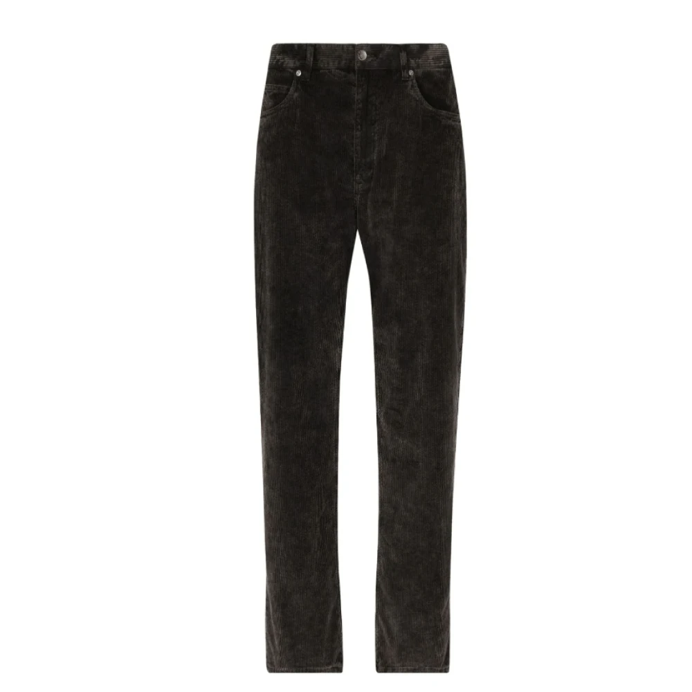 Dolce & Gabbana Zwarte Stretch Katoenen Straight Leg Jeans Black Heren