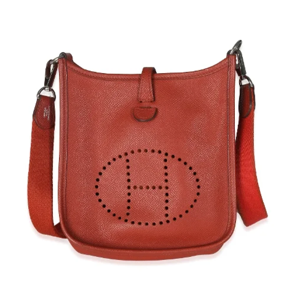 Hermès Vintage Pre-owned Leather crossbody-bags Red Dames