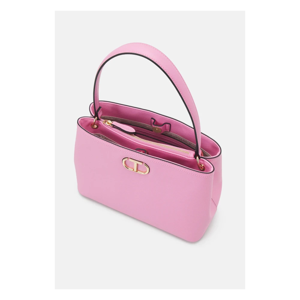 Twinset Ovale Top Handle Tas Pink Dames