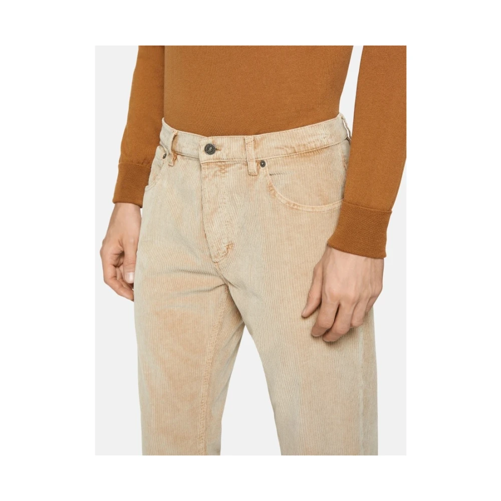 Dondup Ribfluwelen wortelbroek in Brighton-stijl Beige Heren