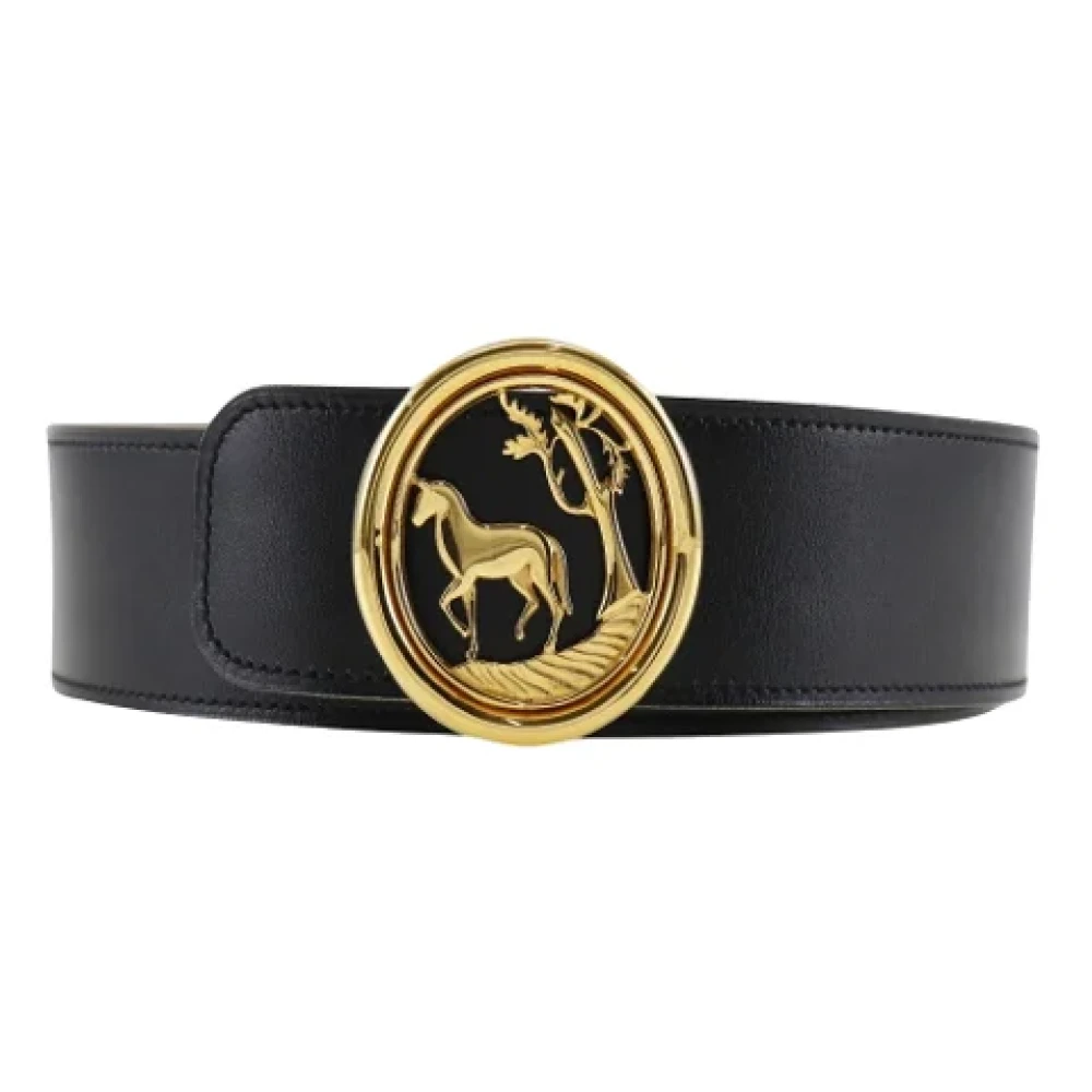 Hermès Vintage Pre-owned Leather belts Black Dames