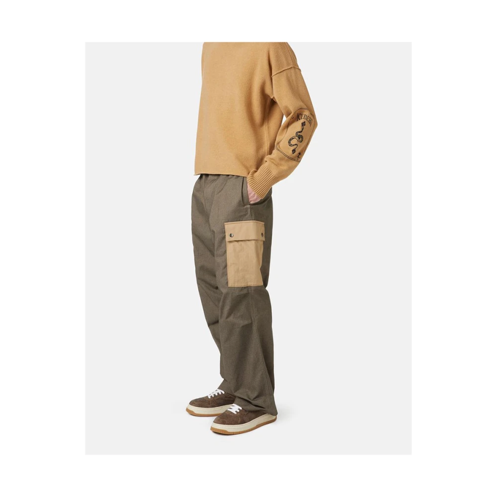 Iceberg Trui met ronde hals en geborduurd logo Brown Heren